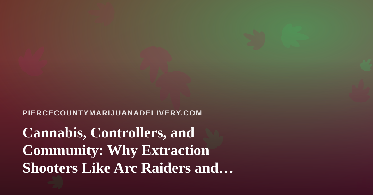 Cannabis, Controllers, and Community: Why Extraction Shooters Like Arc Raiders and Wardogs Pair So Well With a Chill Delivery Night